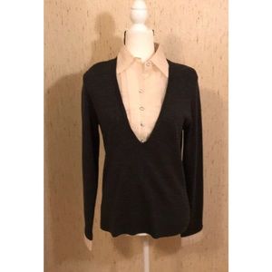 Tory Burch Black V-Neck Sweater